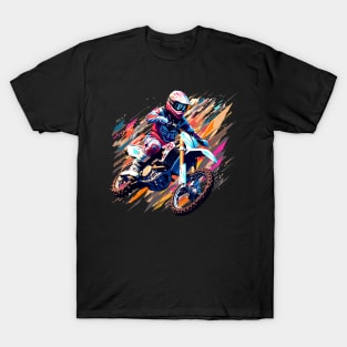 Moto Racing Fast Speed Competition Abstract T-Shirt